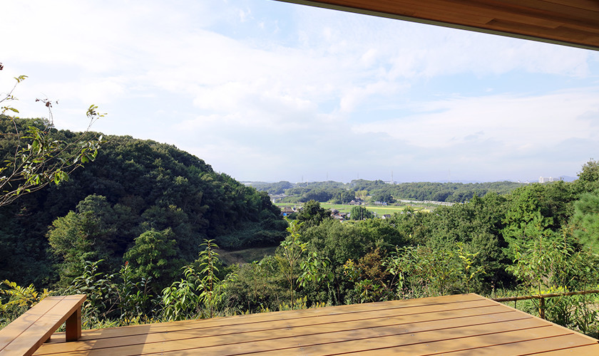 立地の最大のみどころである里山の眺望