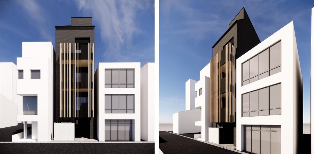 「(仮称)上川端ビル」完成パース