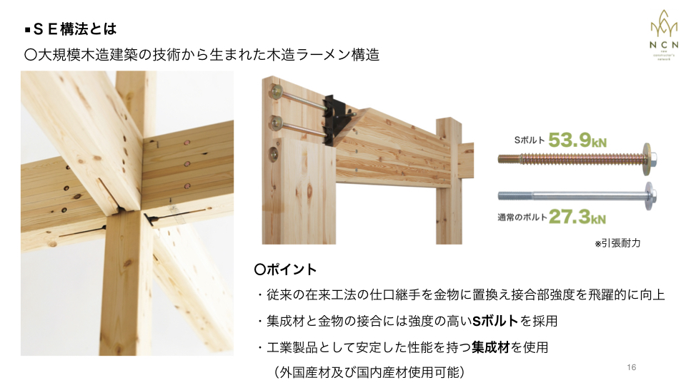 中大規模木造に最適なSE構法の強みとNCNのサービス