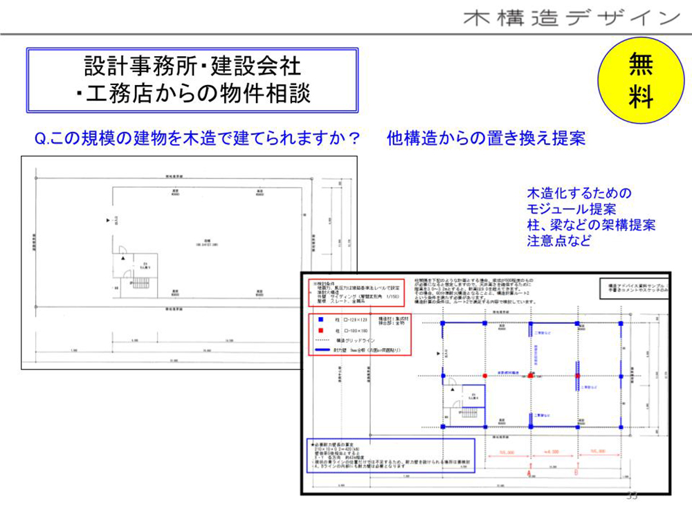 中大規模木造専門の構造設計事務所である木構造デザインのサービス