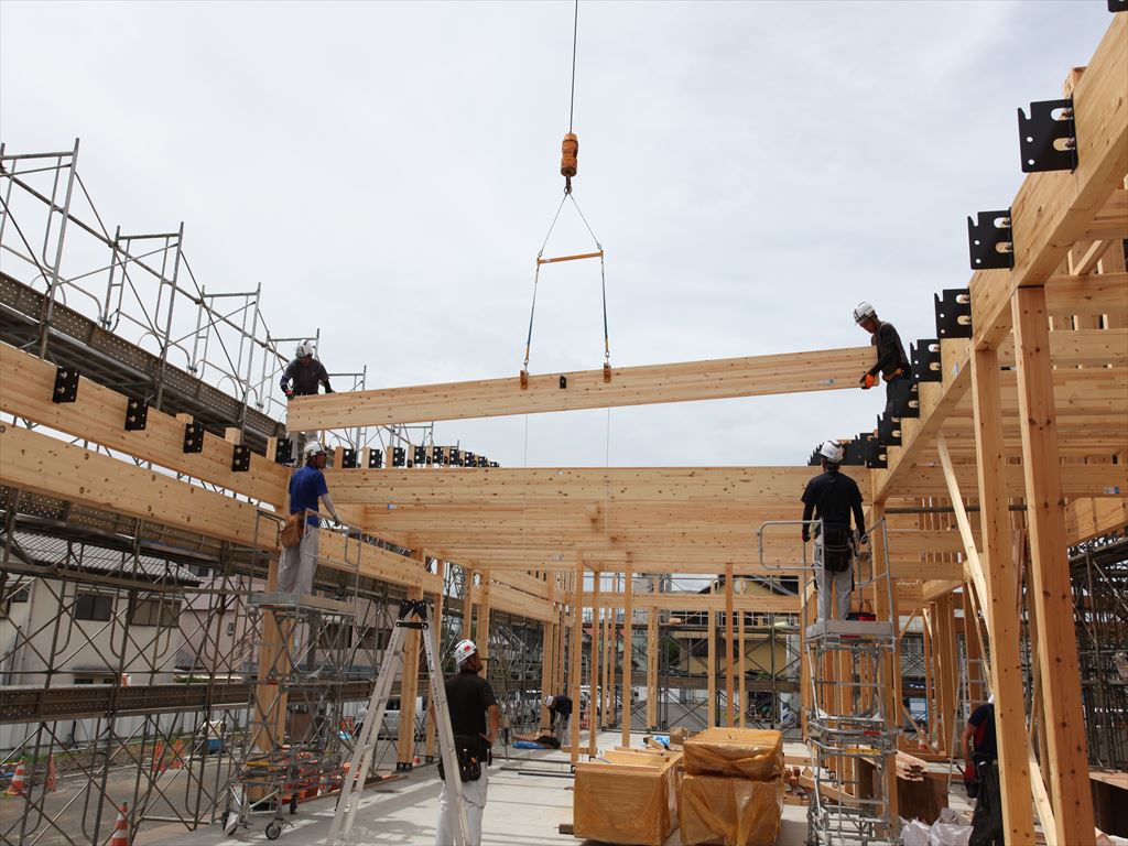 建設会社は導入しやすい！大規模木造におけるSE構法の施工
